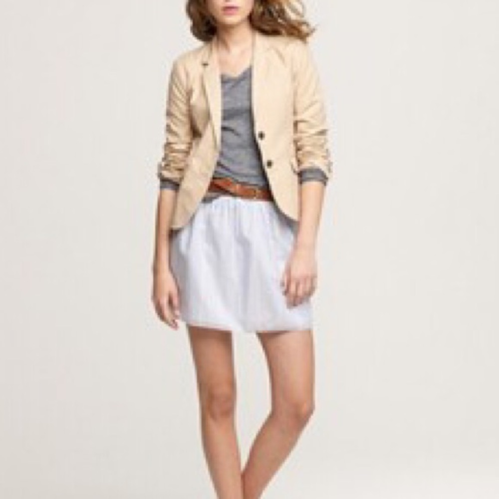 J. Crew pinstripe seersucker mini skirt size 6